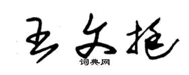 朱锡荣王文挺草书个性签名怎么写