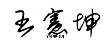 朱锡荣王宪坤草书个性签名怎么写