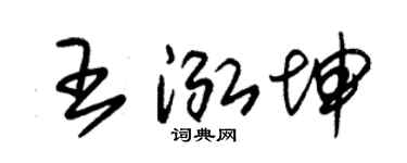 朱锡荣王泓坤草书个性签名怎么写