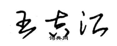 朱锡荣王吉江草书个性签名怎么写