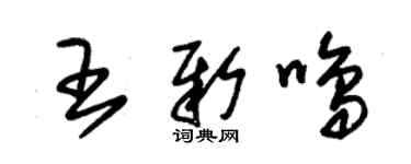 朱锡荣王新鸣草书个性签名怎么写