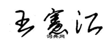 朱锡荣王宪江草书个性签名怎么写