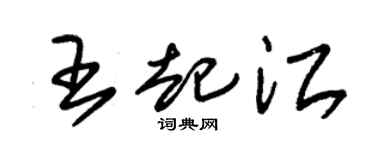 朱锡荣王起江草书个性签名怎么写