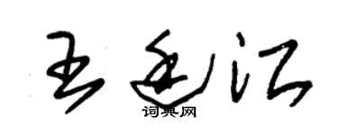 朱锡荣王廷江草书个性签名怎么写