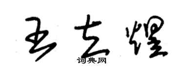 朱锡荣王立煜草书个性签名怎么写