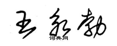 朱锡荣王永勃草书个性签名怎么写