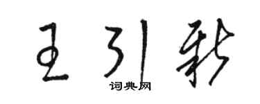 骆恒光王引新草书个性签名怎么写