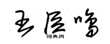 朱锡荣王臣鸣草书个性签名怎么写