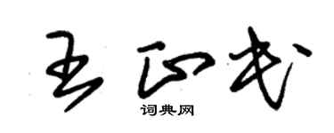 朱锡荣王正民草书个性签名怎么写