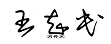 朱锡荣王知民草书个性签名怎么写