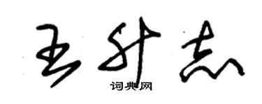 朱锡荣王升志草书个性签名怎么写