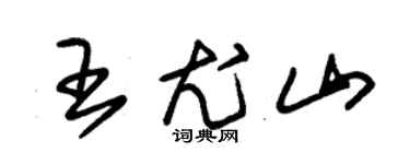 朱锡荣王尤山草书个性签名怎么写