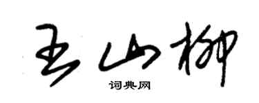 朱锡荣王山柳草书个性签名怎么写