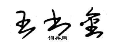 朱锡荣王书金草书个性签名怎么写