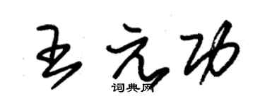 朱锡荣王元功草书个性签名怎么写