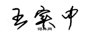 朱锡荣王实中草书个性签名怎么写