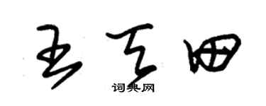 朱锡荣王天田草书个性签名怎么写