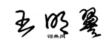 朱锡荣王明翼草书个性签名怎么写