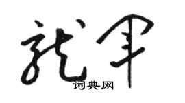 骆恒光龙军草书个性签名怎么写