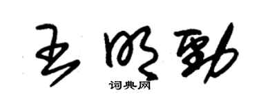 朱锡荣王明劲草书个性签名怎么写