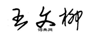 朱锡荣王文柳草书个性签名怎么写