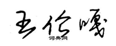 朱锡荣王伦嘎草书个性签名怎么写