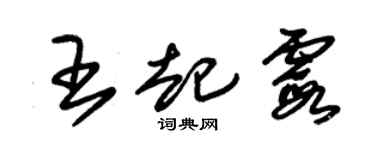 朱锡荣王起霞草书个性签名怎么写