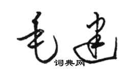 骆恒光毛建草书个性签名怎么写