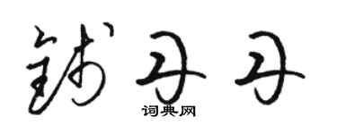 骆恒光钱丹丹草书个性签名怎么写