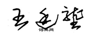 朱锡荣王廷垄草书个性签名怎么写