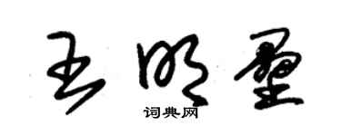 朱锡荣王明垒草书个性签名怎么写