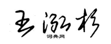 朱锡荣王泓杉草书个性签名怎么写