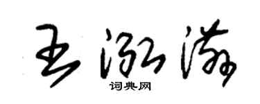 朱锡荣王泓滋草书个性签名怎么写