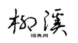 曾庆福柳溪草书个性签名怎么写