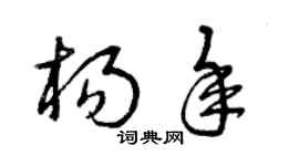 曾庆福杨年草书个性签名怎么写