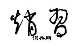 曾庆福赵习草书个性签名怎么写