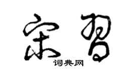 曾庆福宋习草书个性签名怎么写