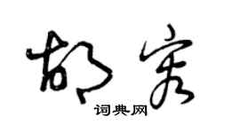 曾庆福胡容草书个性签名怎么写