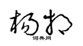 曾庆福杨相草书个性签名怎么写