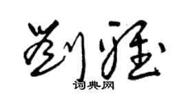 曾庆福刘雅草书个性签名怎么写