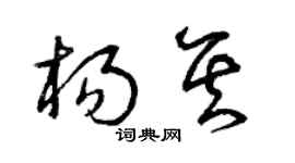 曾庆福杨其草书个性签名怎么写