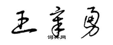 曾庆福王章勇草书个性签名怎么写