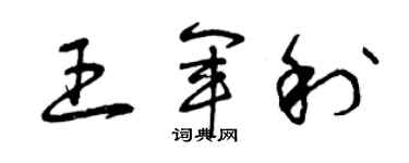 曾庆福王军利草书个性签名怎么写