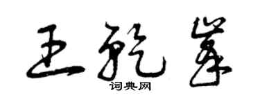 曾庆福王乾峰草书个性签名怎么写