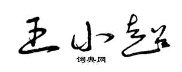 曾庆福王小超草书个性签名怎么写