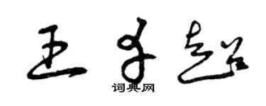 曾庆福王幸超草书个性签名怎么写