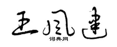 曾庆福王风建草书个性签名怎么写