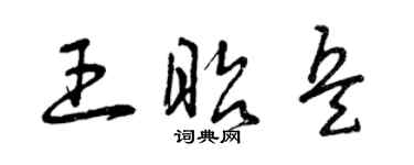 曾庆福王昭兵草书个性签名怎么写