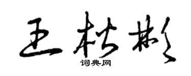 曾庆福王楷彬草书个性签名怎么写