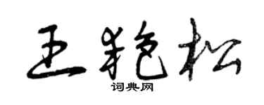 曾庆福王艳松草书个性签名怎么写